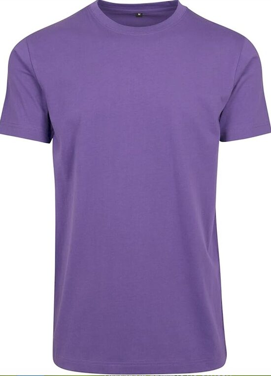 T-shirt per uomo a maniche corte di colore viola.